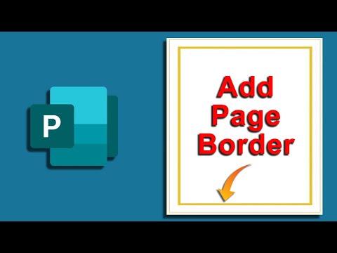 How to add a page border in Microsoft Publisher
