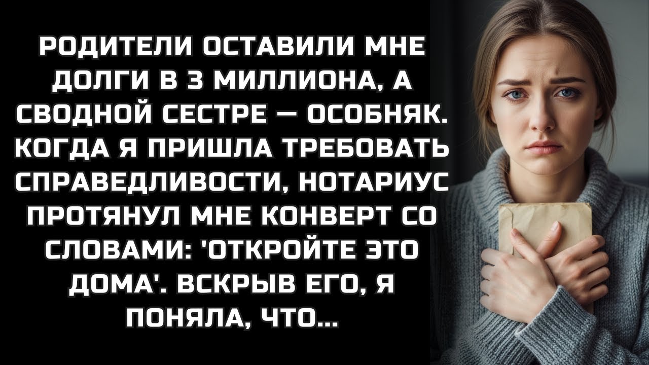 Родители оставили мне долги в 3 миллиона, а сводной сестре — особняк...