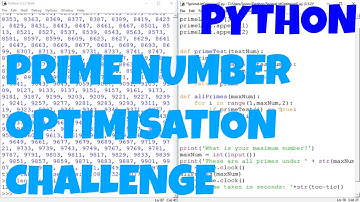 Prime Number Optimisation Algorithm