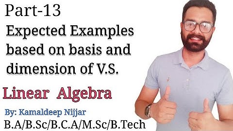 13. Examples of basis and dimensions || #linearalgebra #basisanddimension