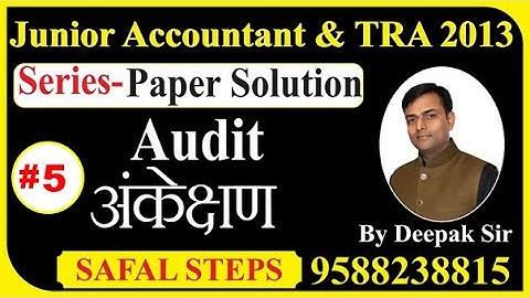 TRA/Jr. Accountant #audit Part - 5 #jraccountantvacancy2022 #jraccountant #jraccountantvacancy2023