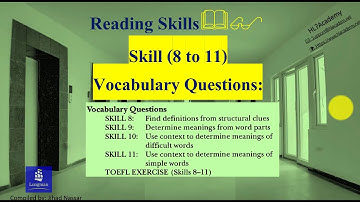 Reading Skills 10 & 11 (No 5) - TOEFL Skills مهارة القراءة (10&11) التوفل