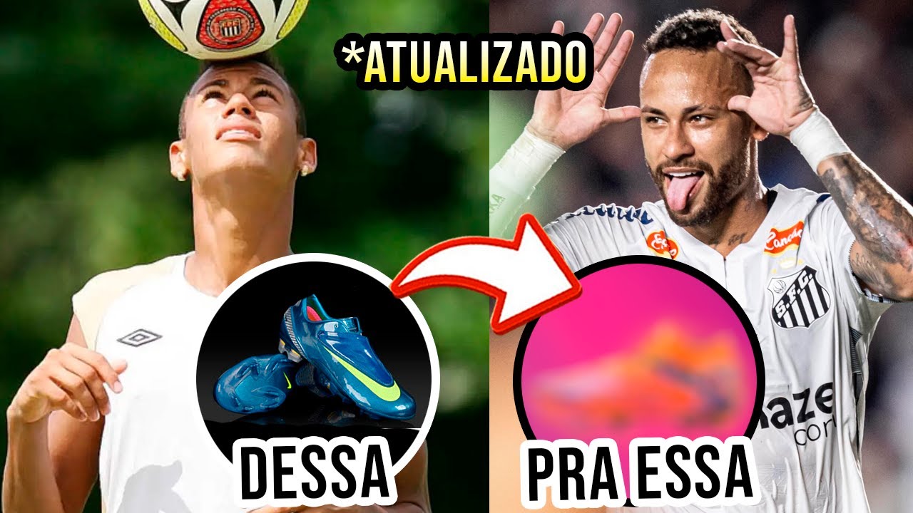 TODAS as CHUTEIRAS da VIDA do NEYMAR atualizado |  mais de 50 chuteiras