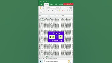 Shortcut for Column Width and Row Height #shorts