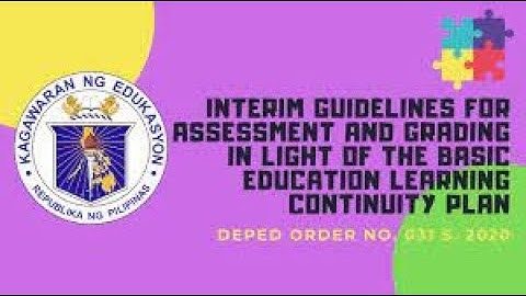 INTERIM GUIDELINES ON GIVING AWARDS AND RECOGNITION FOR S. Y. : 2020-2021