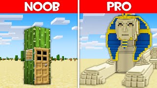 Minecraft Battle: SAND BASE BUILD CHALLENGE - NOOB vs PRO vs HACKER vs GOD in Minecraft!