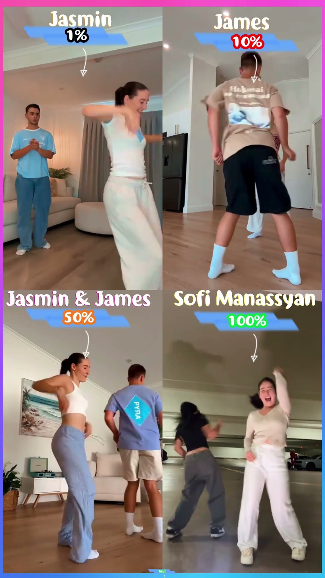 DID YOU GET THE MEMO ?? Jasmin x James x Sofi Manassyan #dance #trend #viral #couple