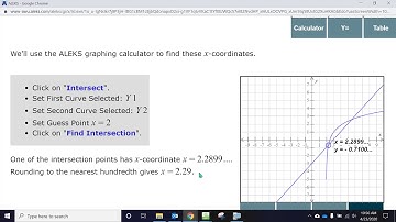 Use graphing calculator to solve an exponential or logarithmic equation.