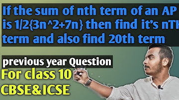 If the sum of first n terms of an AP is 1/2{3n^2+7n},then find it