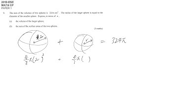 DSE maths core 2019 paper1 #09 area and volume