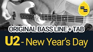 U2 - New Year&#39;s Day (CORRECT BASS LINE + TAB) [cover]