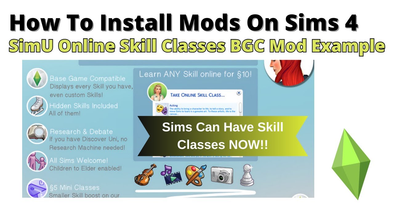 How To Install SimU Online Skill Classes BGC Mod For Sims 4 | 2025