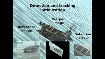 Visual tracking of an aircraft carrier by an embedded camera