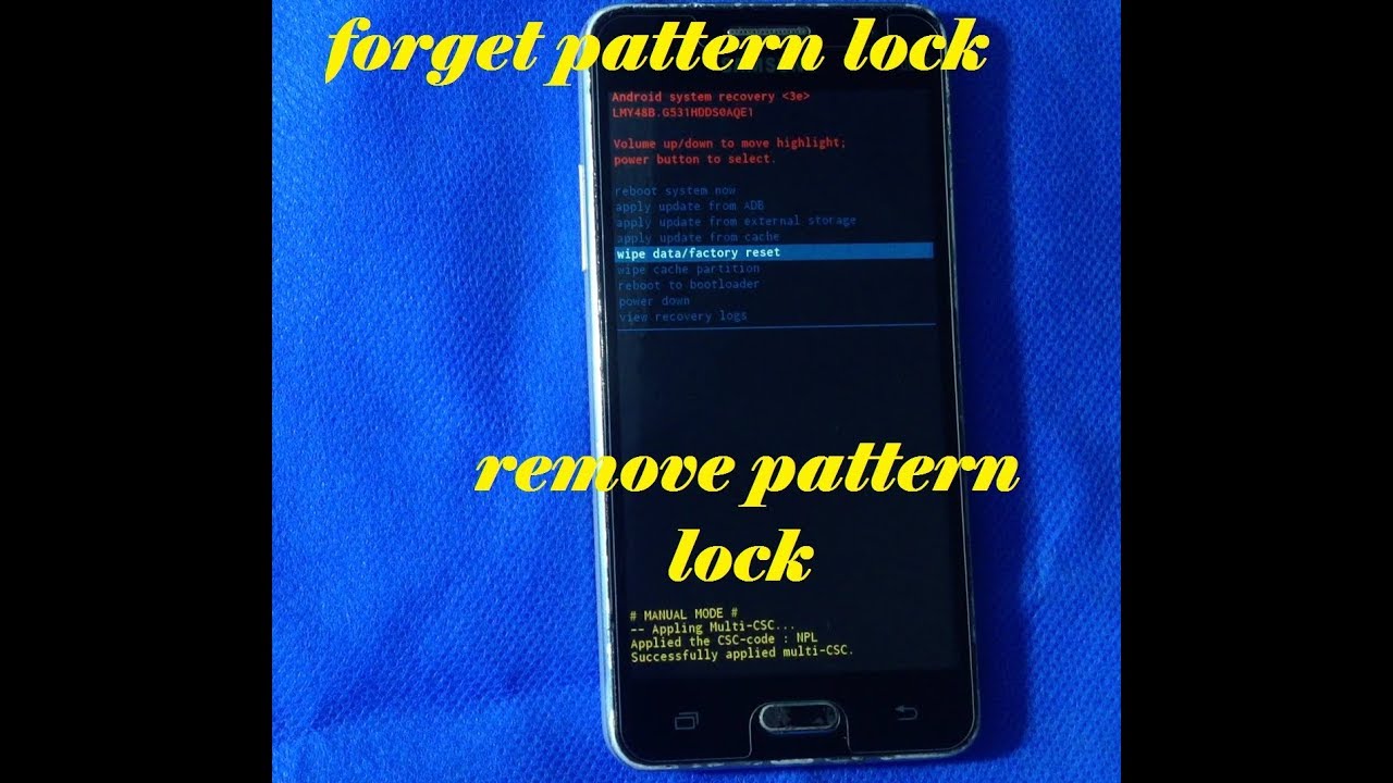 unlock pattern lock in samsung