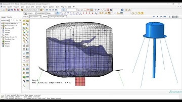 Water tower (water tank) under the earthquake loading Abaqus (Coupled Eulerian-Lagrangian)
