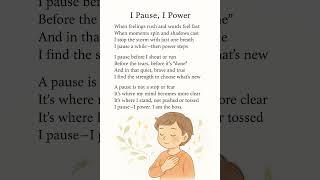 I Pause, I Power | Self-Regulation Poem | Emotional Control & Mindful Choices #learningenglish