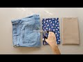 Diy old jeans recycle bag  sewing  tutorial