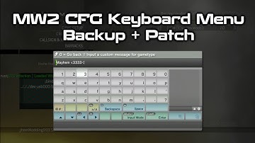 Mw2 CFG Menu [Backup + Patch] Keyboard Menu
