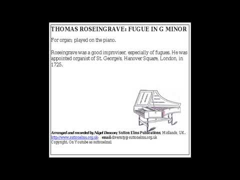 Thomas Roseingrave: Fugue in G minor