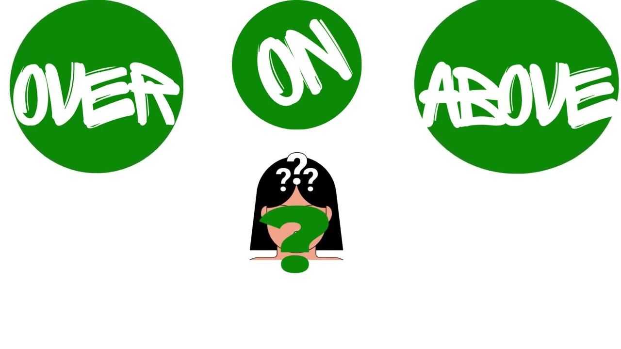 ⁣Learn English Series- ON, OVER, ABOVE