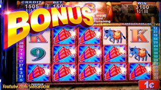 MONEY BLAST RE-TRIGGERS!!! BONUS!!! 1c KONAMI SLOT MACHINE - FREE GAMES - CASINO SLOTS