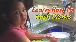 5 Year Old Kid Washing Dishes Kids Chores Do It Yourself Basic Life Skill