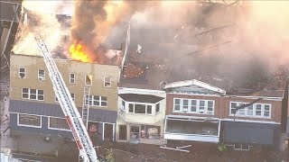 4-alarm fire tears through Oxford, Chester County; area schools closed