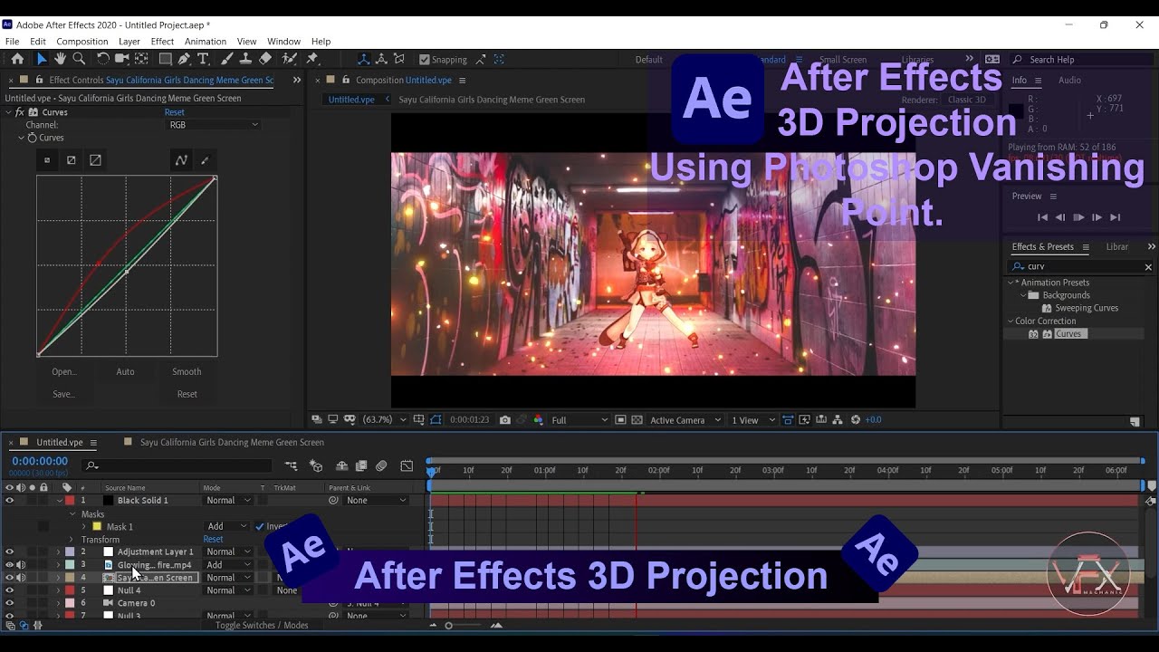 After Effects 3D Projection Camera Projection After Effects