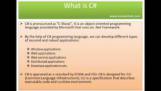 What is c #