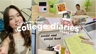COLLEGE DIARIES 𐙚 ‧₊˚ ⋅ | midterms vlog, lots of studying, taking notes, productive days