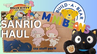 Huge Sanrio Build A Bear Haul Hello Kitty and Friends Mini Beans My Sweet Piano Plush Unboxing