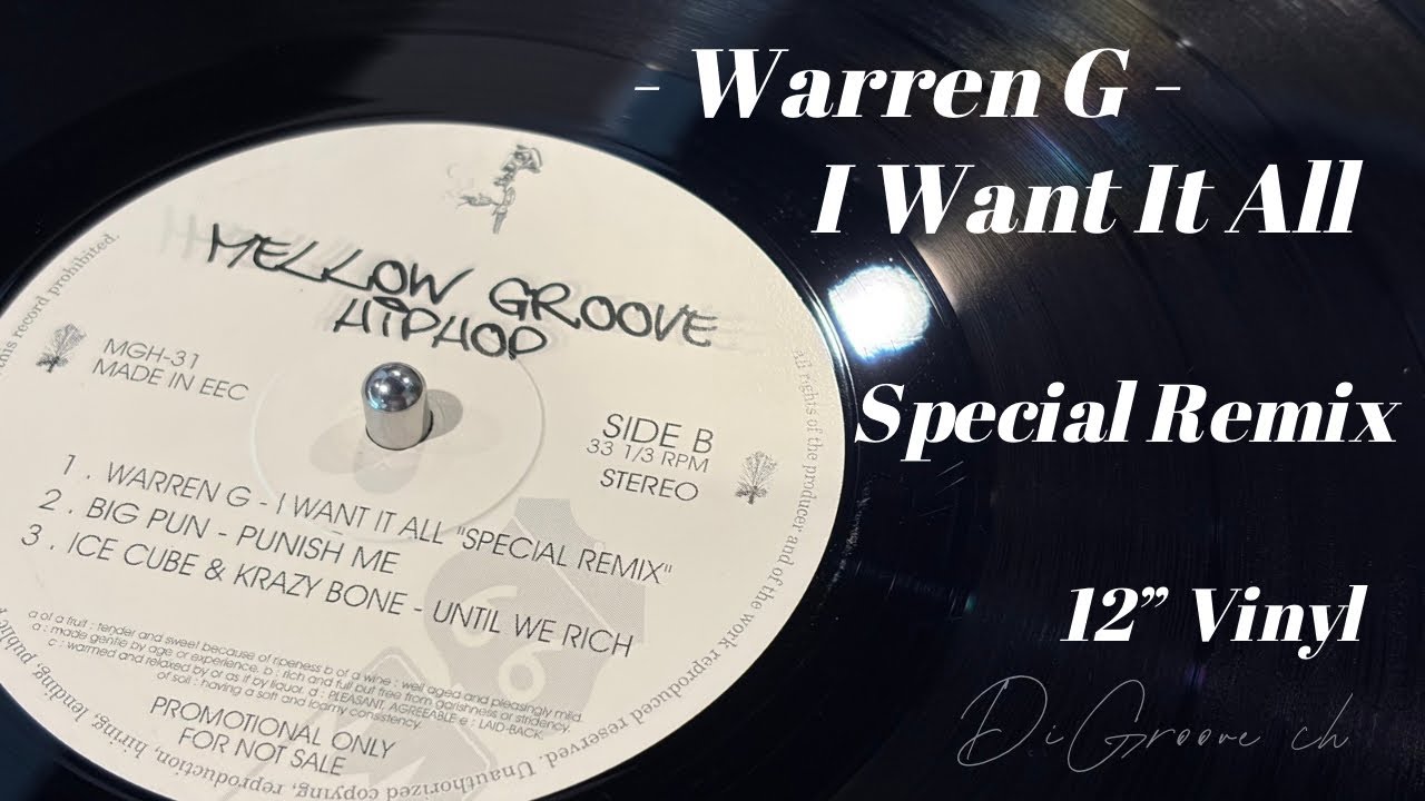 Warren G - I Want It All (Special Remix) | 12” Vinyl Rip - YouTube