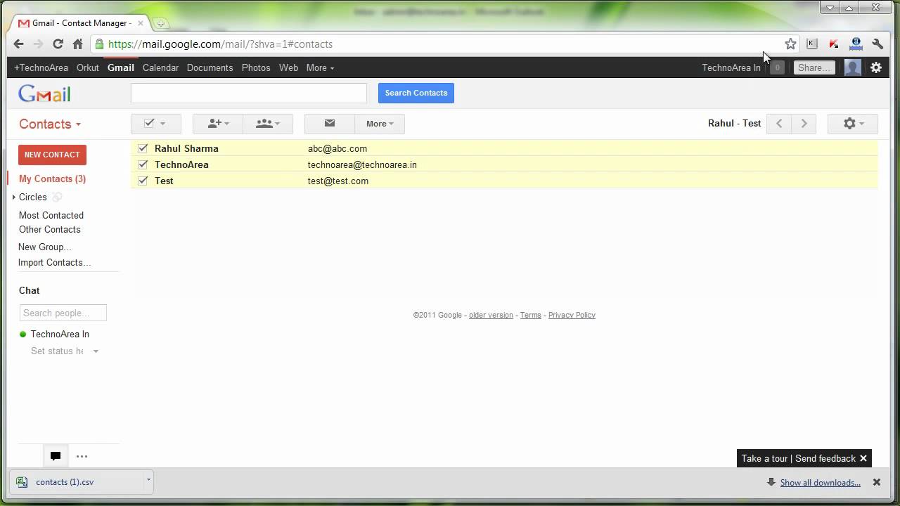 Import Gmail Contacts To Outlook YouTube