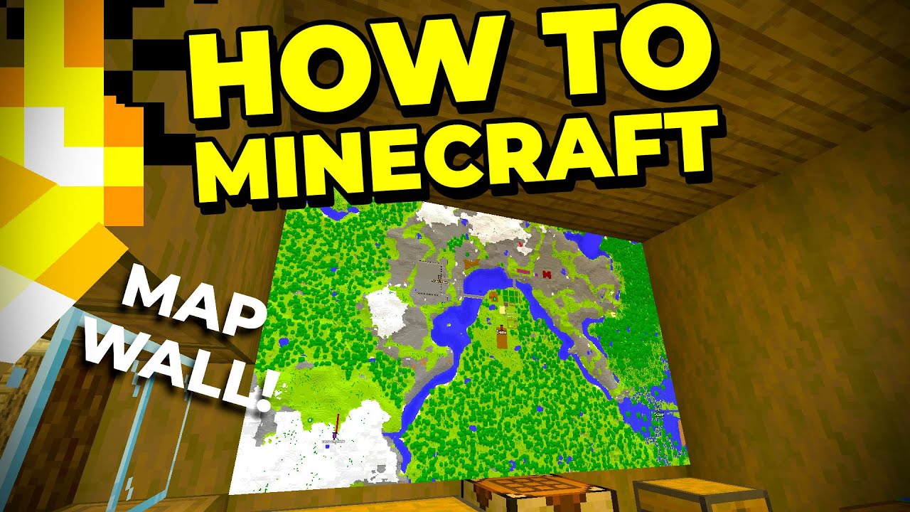 How to Build a MAP WALL in Minecraft! - How to Minecraft #28