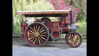 Burrell 7HP Road Loco 'Hawkes' on route to Fairford