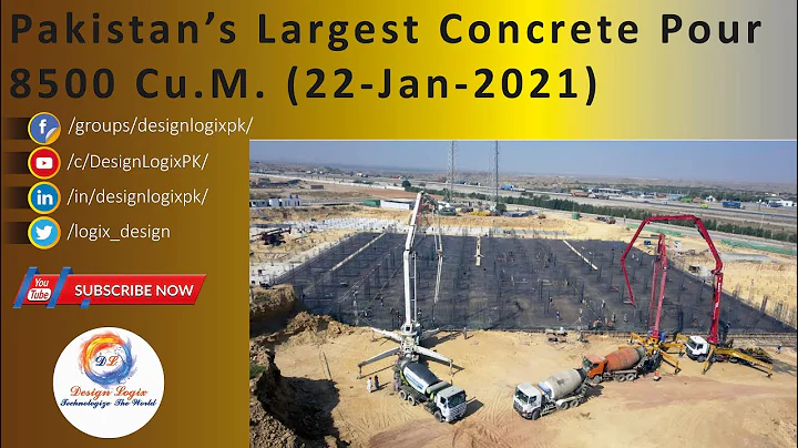 Pakistan's Largest Concrete Pour 8500 Cu.M. At Shaukat Khanum Memorial Hospital , Karachi