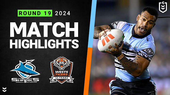 NRL 2024 | Sharks v Wests Tigers | Match Highlights