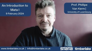 An Introduction to Mata | Prof. Philippe Van Kerm