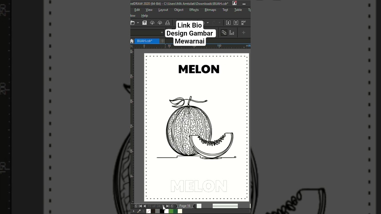 design buku mewarnai PDF dan CDR #bukumewarnai #designbukumewarnai #fyp