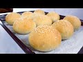 汉堡包面包最简单最经典做法The Perfect Burger Buns 面粉遇到水就是这么神奇！无蛋无牛奶，不用机器，免揉手套膜！  ▏佳宝妈美食 Gabaomom Cuisine