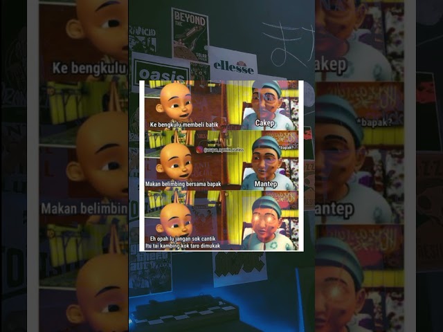 Upin acting up again, that is evil to Opah. class=