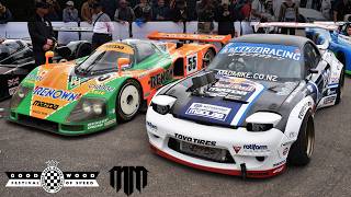 Rotary Engine Battle: Mazda 787b meets Mad Mike's Mazda RX-7 Drift Car | Goodwood 2023