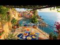 Positive Morning Jazz | Smooth Jazz In Luxury Cabin Overlook Calm Sea Start A Peaceful Day
