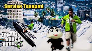 GTA 5: Shinchan & Franklin Surviving Tsunami