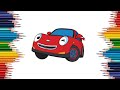 Coloring Speed from tayo the little bus | menggambar dan mewarnai speed di tayo si bus kecil