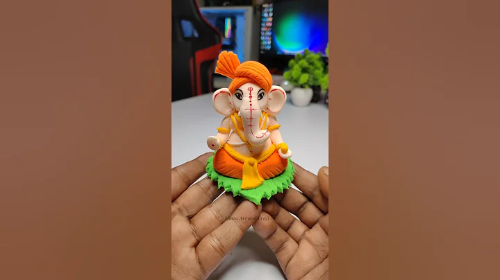 Ganpati idol making with clay 🙏🙏 Ganpati Bappa morya 🙏❤️ #shorts #short