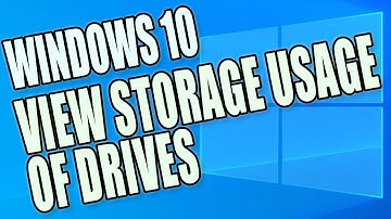 How To View Storage Usage Of Your Drives In Windows 10 Tutorial