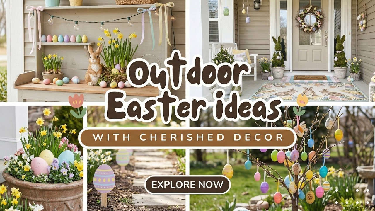 Прекрасно! 🐣 Идеи пасхальных украшений для садов и фасадов домов в Великобритании на весну 2026 г...