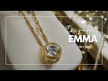 Conjunto De Cadena Y Dije Emma En Oro 18 Quilates