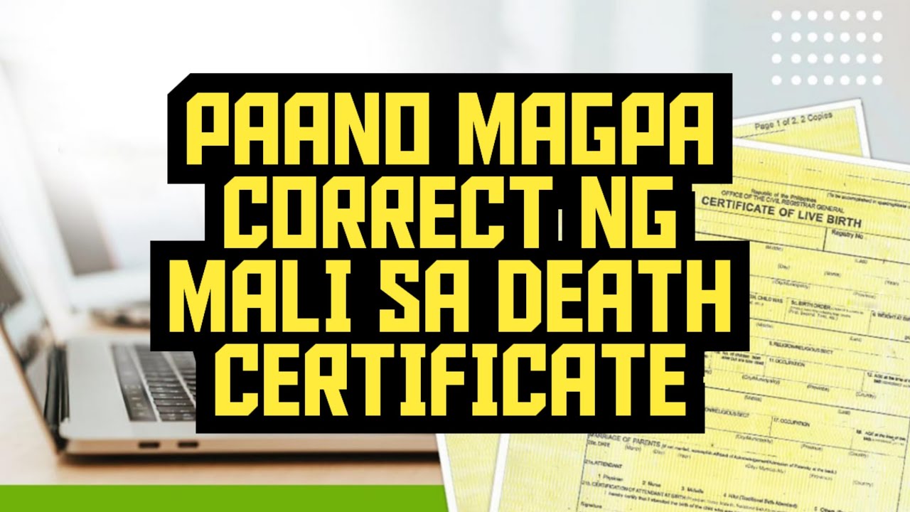 Paano magpa correct ng Mali sa Death Certificate - YouTube
